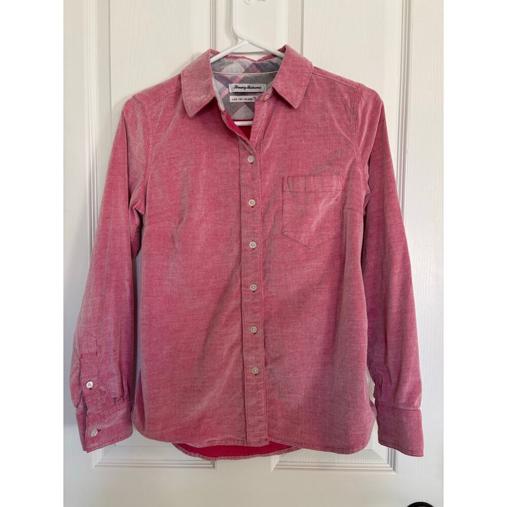 Tommy Bahama Live The Island Life XS Woman Button Down Ribbed Corduroy
